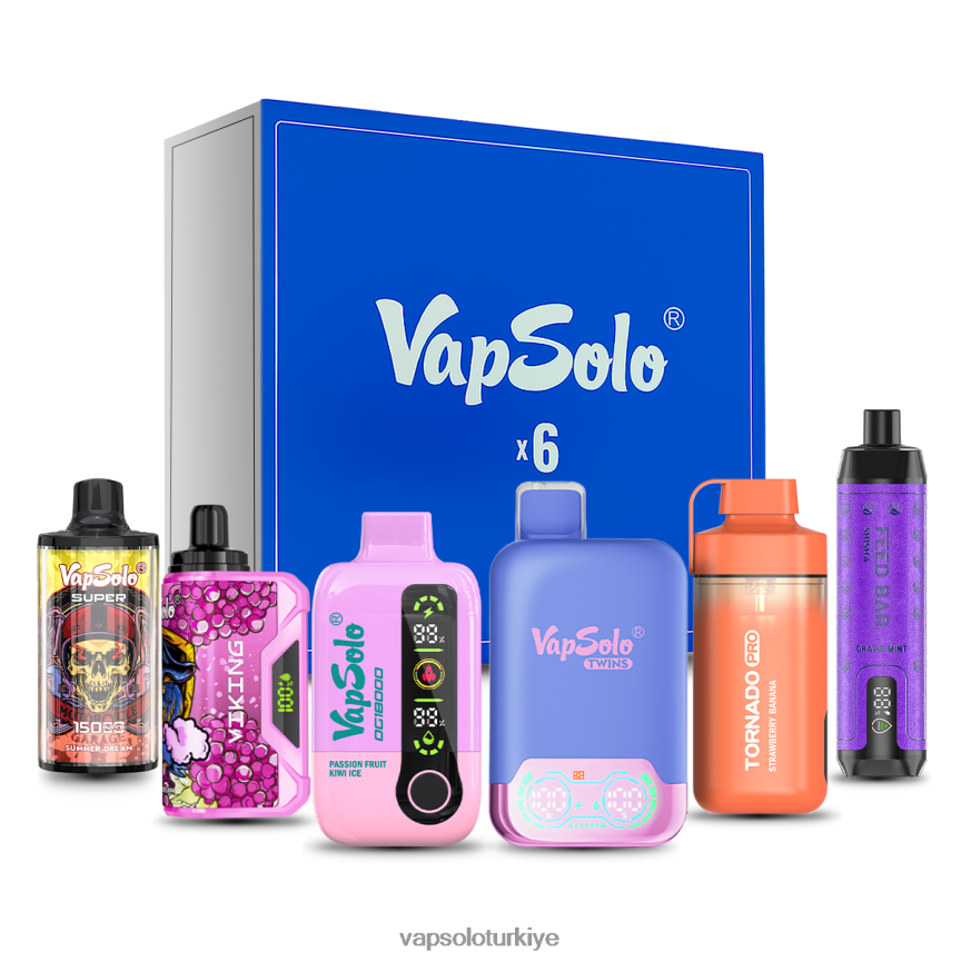 VapSolo Türkiye - rastgele tatlar VapSolo sürpriz kutu seti 6L02XF25