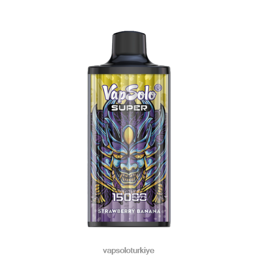 VapSolo 15000 - çilek muz VapSolo SUPER tek kullanımlık elektronik sigara 6L02XF22