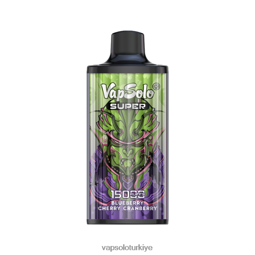 VapSolo Puff - yaban mersini kiraz kızılcık VapSolo SUPER tek kullanımlık elektronik sigara 6L02XF16