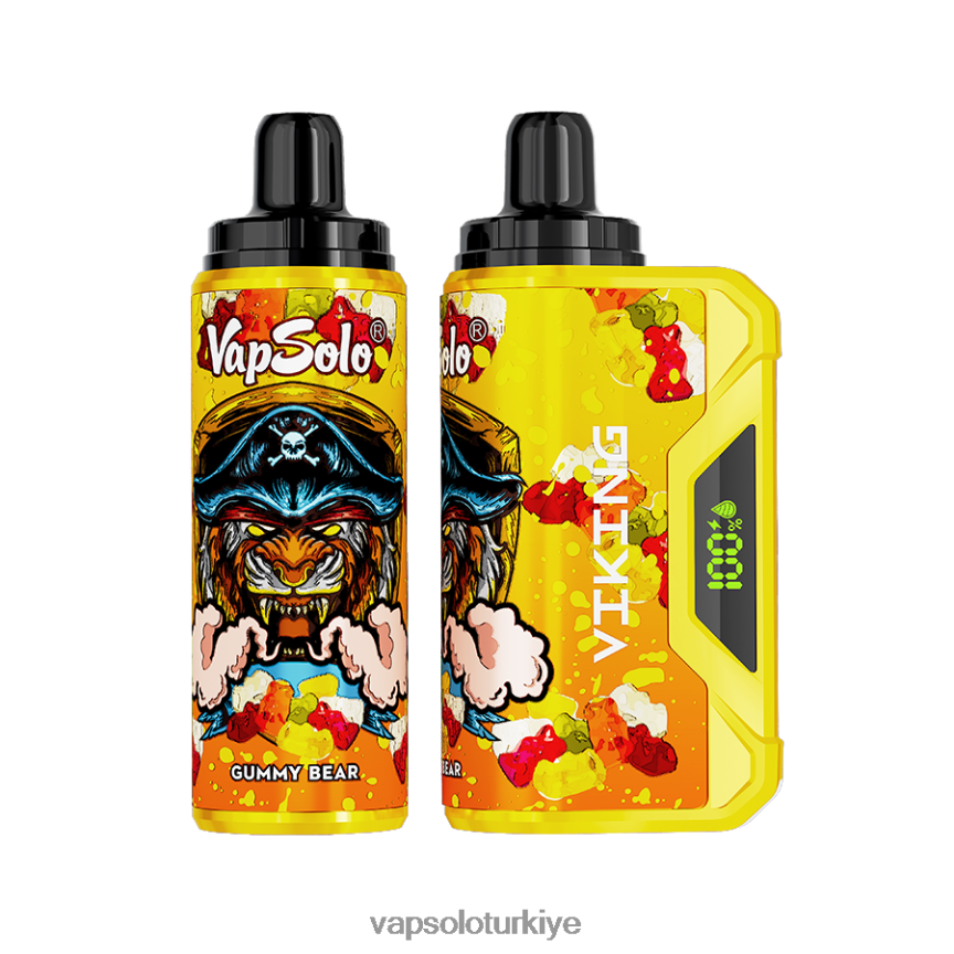VapSolo Flavours - sakızlı ayı VapSolo VIKING tek kullanımlık elektronik sigara 6L02XF39
