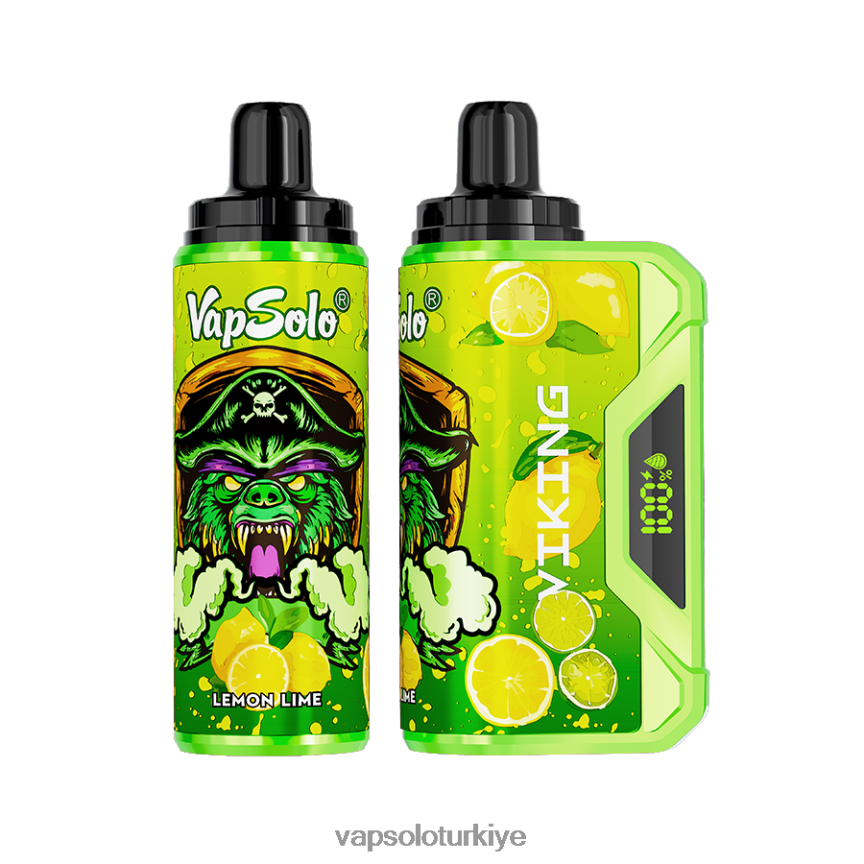 VapSolo Puff - limon limonu VapSolo VIKING tek kullanımlık elektronik sigara 6L02XF40